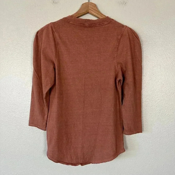 Free People We the Free Clover Puff Shoulder Top Mesa XS - Picture 3 of 4